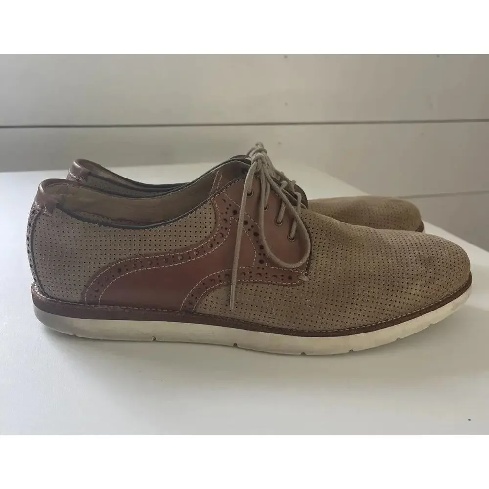 Johnston & Murphy Mens Sheepskin Shoes Brown/Tan Model 20-2306 K15 Size 11M